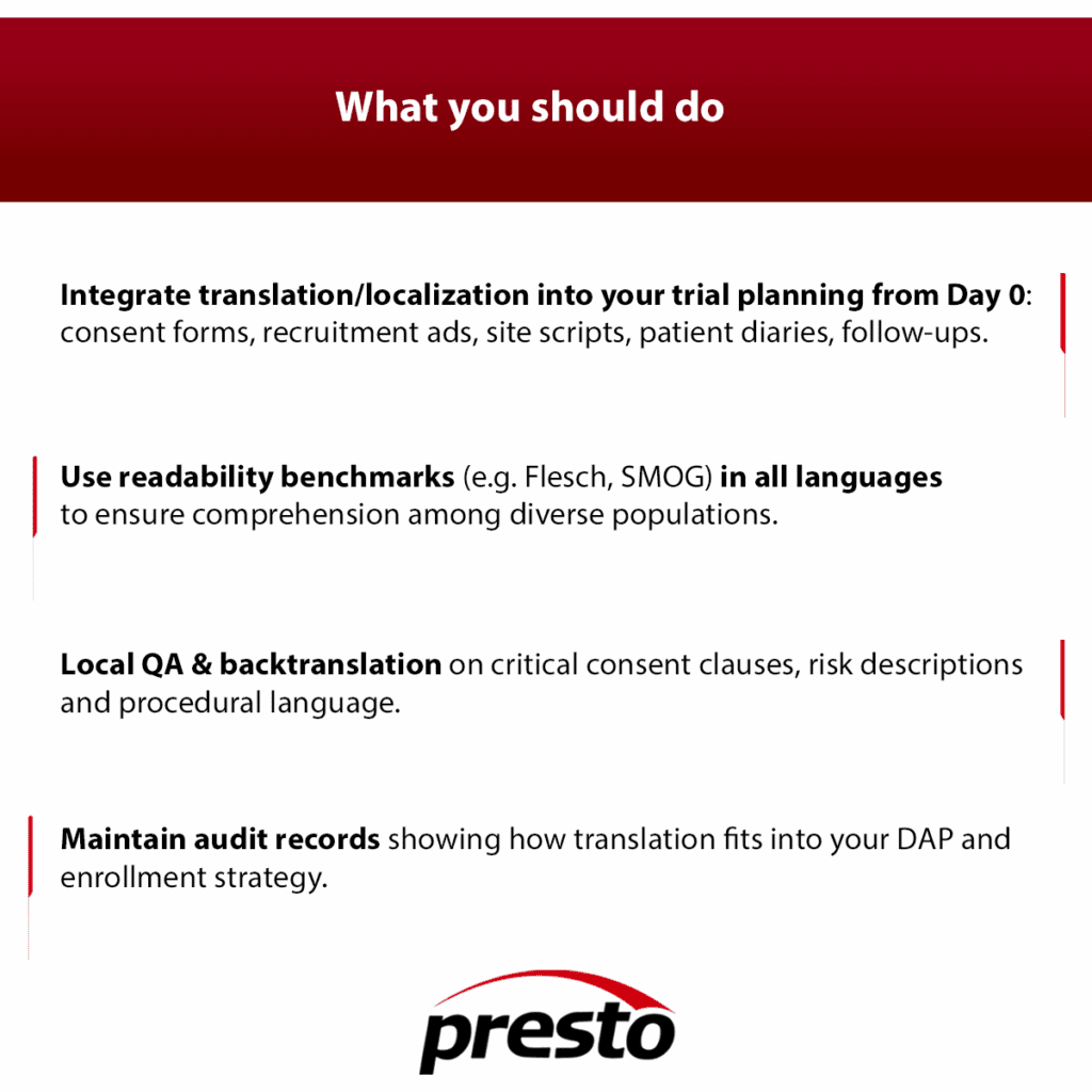 Clinical Trial Diversity & Multilingual Materials